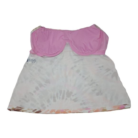 Lands End Tankini Swim Top Size 14 Square Neck Underwire Bra Swimsuit New - Picture 6 of 10